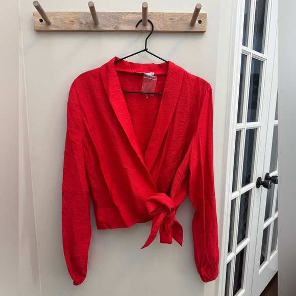 Lush Tops - NEW Lush Red Wrap Style Blouse
